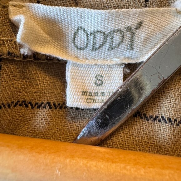 Oddy Tunic Top Womens Small Brown Textured Neutral Relaxed Fit Boho Peasant - Picture 8 of 10